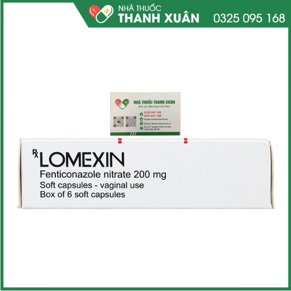 Lomexin 200mg - Viên đặt trị nhiễm nấm Candida âm hộ - âm đạo